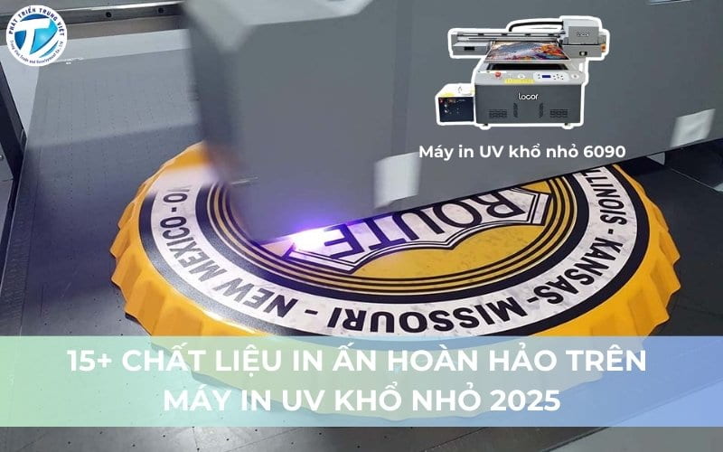 Máy in UV khổ nhỏ in ấn đa dạng chất liệu